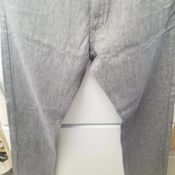 Agave Men's Gringo Straight Leg Linen Cotton  Grey Jeans Size 34 - Picture 12 of 13